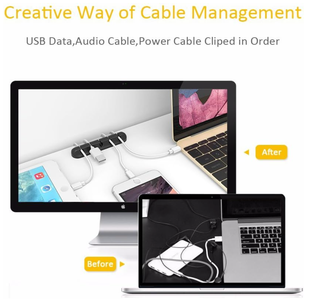 Cable Clips Cord Management Organizer